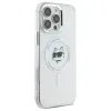Karl Lagerfeld IML Metal Choupette Head Back Cover hoesje met MagSafe voor Apple iPhone 16 Pro Max - Wit 4