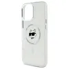 Karl Lagerfeld IML Metal Choupette Head Back Cover hoesje met MagSafe voor Apple iPhone 16 Pro Max - Wit 6