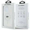 Karl Lagerfeld IML Metal Karl Head Back Cover hoesje met MagSafe voor Apple iPhone 16 Pro Max - Wit 8