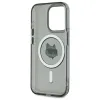 Karl Lagerfeld IML Metal Choupette Head Back Cover hoesje met MagSafe voor Apple iPhone 15 Pro - Zwart 4