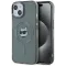 Karl Lagerfeld IML Metal Choupette Head Back Cover hoesje met MagSafe voor Apple iPhone 15 - Zwart