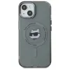 Karl Lagerfeld IML Metal Choupette Head Back Cover hoesje met MagSafe voor Apple iPhone 15 - Zwart 3