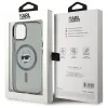 Karl Lagerfeld IML Metal Choupette Head Back Cover hoesje met MagSafe voor Apple iPhone 15 - Zwart 8