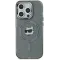 Karl Lagerfeld IML Metal Choupette Head Back Cover hoesje met MagSafe voor Apple iPhone 15 Pro Max - Zwart