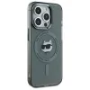 Karl Lagerfeld IML Metal Choupette Head Back Cover hoesje met MagSafe voor Apple iPhone 15 Pro Max - Zwart 2