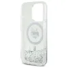 Karl Lagerfeld Liquid Glitter Choupette Head Back Cover hoesje met MagSafe voor Apple iPhone 16 Pro - Transparant 6