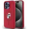 Karl Lagerfeld Silicone Karl & Choupette Heads Ring Back Cover hoesje met MagSafe voor Apple iPhone 15 Pro - Rood