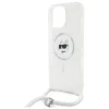 Karl Lagerfeld IML Choupette Head & Cord Back Cover hoesje met MagSafe voor Apple iPhone 16 Pro - Transparant 5