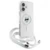 Karl Lagerfeld IML Choupette Head & Cord Back Cover hoesje met MagSafe voor Apple iPhone 16 - Transparant 3
