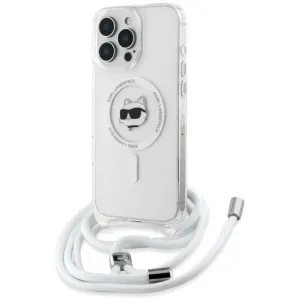 Karl Lagerfeld IML Choupette Head & Cord Back Cover hoesje met MagSafe voor Apple iPhone 16 Pro Max - Transparant