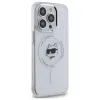 Karl Lagerfeld IML Metal Choupette Head Back Cover hoesje met MagSafe voor Apple iPhone 14 Pro - Wit 4