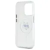 Karl Lagerfeld IML Metal Choupette Head Back Cover hoesje met MagSafe voor Apple iPhone 15 Pro - Wit 7