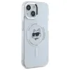 Karl Lagerfeld IML Metal Choupette Head Back Cover hoesje met MagSafe voor Apple iPhone 15 Plus - Wit 4
