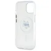 Karl Lagerfeld IML Metal Choupette Head Back Cover hoesje met MagSafe voor Apple iPhone 15 - Wit 7