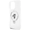 Karl Lagerfeld Ring Stand Karl & Choupette Hard Case Back Cover hoesje met MagSafe voor Apple iPhone 15 Pro - Wit 6