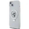 Karl Lagerfeld Ring Stand Karl & Choupette Hard Case Back Cover hoesje met MagSafe voor Apple iPhone 15 Plus/14 Plus - Wit 2