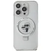 Karl Lagerfeld Ring Stand Karl & Choupette Hard Case Back Cover hoesje met MagSafe voor Apple iPhone 15 Pro Max - Wit 3
