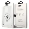 Karl Lagerfeld Ring Stand Karl & Choupette Hard Case Back Cover hoesje met MagSafe voor Apple iPhone 15 Pro Max - Wit 8