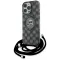 Karl Lagerfeld IML Crossbody Monogram Karl & Choupette Head Back Cover hoesje met MagSafe voor Apple iPhone 16 Pro - Zwart