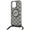 Karl Lagerfeld IML Crossbody Monogram Karl & Choupette Head Back Cover hoesje met MagSafe voor Apple iPhone 16 Pro - Zwart 5