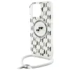Karl Lagerfeld IML Crossbody Monogram Karl & Choupette Head Back Cover hoesje met MagSafe voor Apple iPhone 16 Pro - Transparant 5