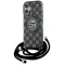 Karl Lagerfeld IML Crossbody Monogram Karl & Choupette Head Back Cover hoesje met MagSafe voor Apple iPhone 16 - Zwart