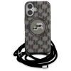 Karl Lagerfeld IML Crossbody Monogram Karl & Choupette Head Back Cover hoesje met MagSafe voor Apple iPhone 16 - Zwart 2