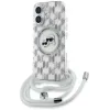 Karl Lagerfeld IML Crossbody Monogram Karl & Choupette Head Back Cover hoesje met MagSafe voor Apple iPhone 16 - Transparant
