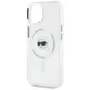Karl Lagerfeld IML Metal Karl Head Back Cover hoesje met MagSafe voor Apple iPhone 15 - Wit 6