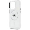 Karl Lagerfeld IML Metal Karl Head Back Cover hoesje met MagSafe voor Apple iPhone 15 Pro - Wit 6