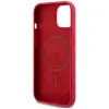 Karl Lagerfeld Silicone Karl & Choupette Heads Ring Back Cover hoesje met MagSafe voor Apple iPhone 15 - Rood 7