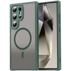 Phonesta AirFrost Back Cover hoesje met MagSafe voor Samsung Galaxy S25 Ultra - Mat Groen