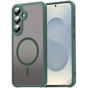 Phonesta AirFrost Back Cover hoesje met MagSafe voor Samsung Galaxy S25/S24 - Mat Groen