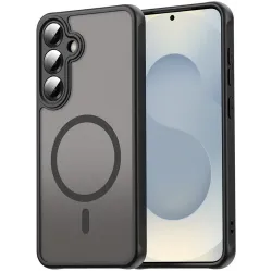 Phonesta AirFrost Back Cover hoesje met MagSafe voor Samsung Galaxy S25/S24 - Mat Zwart