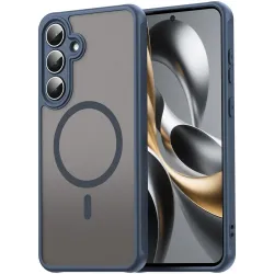 Phonesta AirFrost Back Cover hoesje met MagSafe voor Samsung Galaxy S25 FE - Mat Blauw