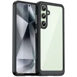 Phonesta Acrylic Hybrid Back Cover hoesje voor Samsung Galaxy S24 FE - Zwart