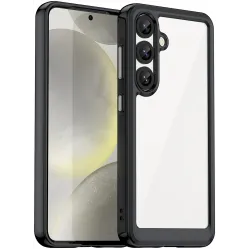 Phonesta Acrylic Hybrid Back Cover hoesje voor Samsung Galaxy S25/S24 - Zwart
