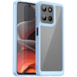 Phonesta Acrylic Hybrid Back Cover hoesje voor Motorola Moto G17/G17 Power/G15/G15 Power - Blauw