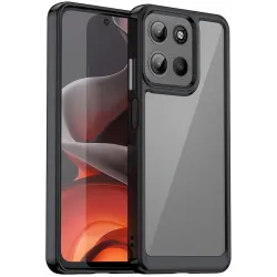 Phonesta Acrylic Hybrid Back Cover hoesje voor Motorola Moto G17/G17 Power/G15/G15 Power - Zwart