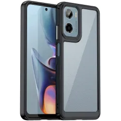 Phonesta Acrylic Hybrid Back Cover hoesje voor Motorola Moto G05 / Moto E15 - Zwart