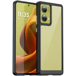 Phonesta Acrylic Hybrid Back Cover hoesje voor Motorola Moto G85 - Zwart