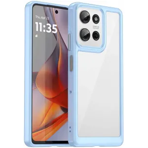 Phonesta Acrylic Hybrid Back Cover hoesje voor Motorola Moto G75 - Blauw