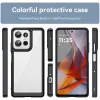 Phonesta Acrylic Hybrid Back Cover hoesje voor Motorola Moto G75 - Zwart 2