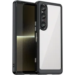 Phonesta Acrylic Hybrid Back Cover hoesje voor Sony Xperia 1 VI - Zwart