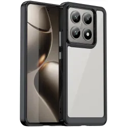 Phonesta Acrylic Hybrid Back Cover hoesje voor Xiaomi 14T/14T Pro - Zwart