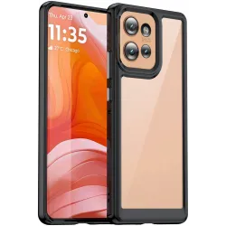 Phonesta Acrylic Hybrid Back Cover hoesje voor Motorola Edge 50 - Zwart