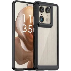 Phonesta Acrylic Hybrid Back Cover hoesje voor Motorola Edge 50 Ultra - Zwart