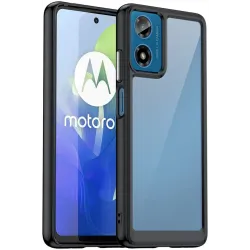 Phonesta Acrylic Hybrid Back Cover hoesje voor Motorola Moto G04 / G04s / G24 / G24 Power / E14 - Zwart
