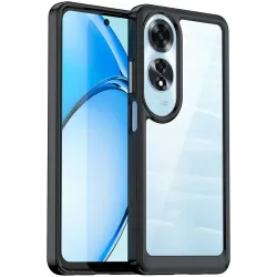 Phonesta Acrylic Hybrid Back Cover hoesje voor Oppo A60 4G - Zwart