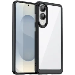 Phonesta Acrylic Hybrid Back Cover hoesje voor Samsung Galaxy S25 Edge - Zwart